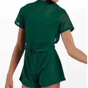 BALERA LARGE ADULT GREEN COMPETITION DANCE COSTUME LYRICAL CONTEMPORARY JAZZ